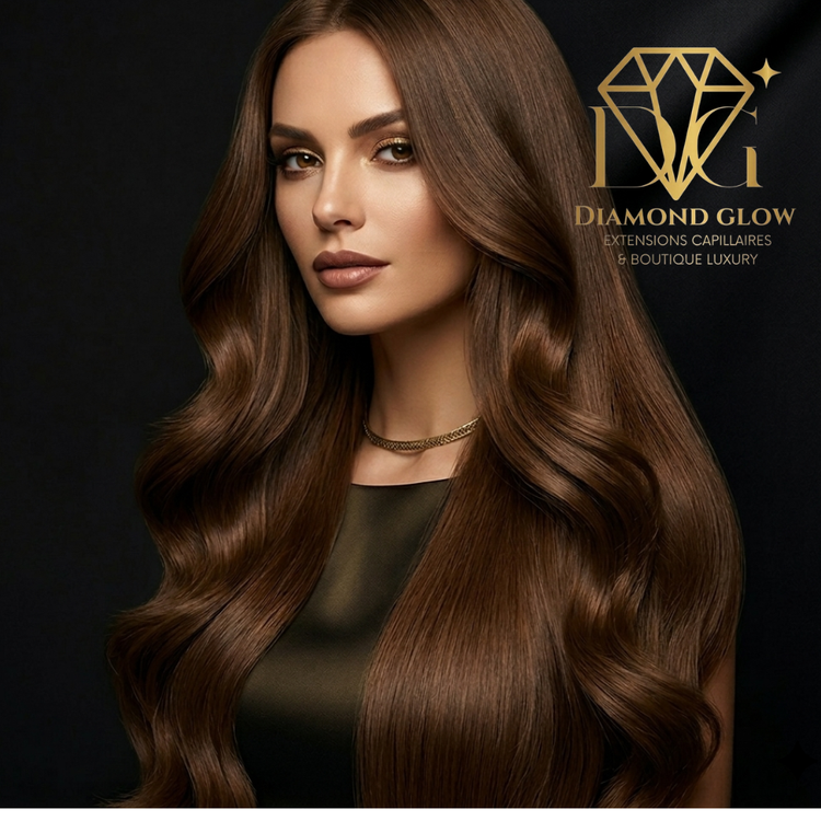Extensions capillaires naturelles européennes Brun moyen #04– 12 à 30 pouces