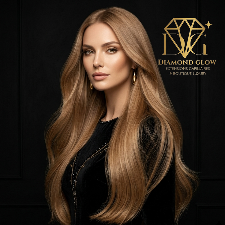 Extensions capillaires naturelles européennes Blond très foncé doré #08 – 12 à 30 pouces