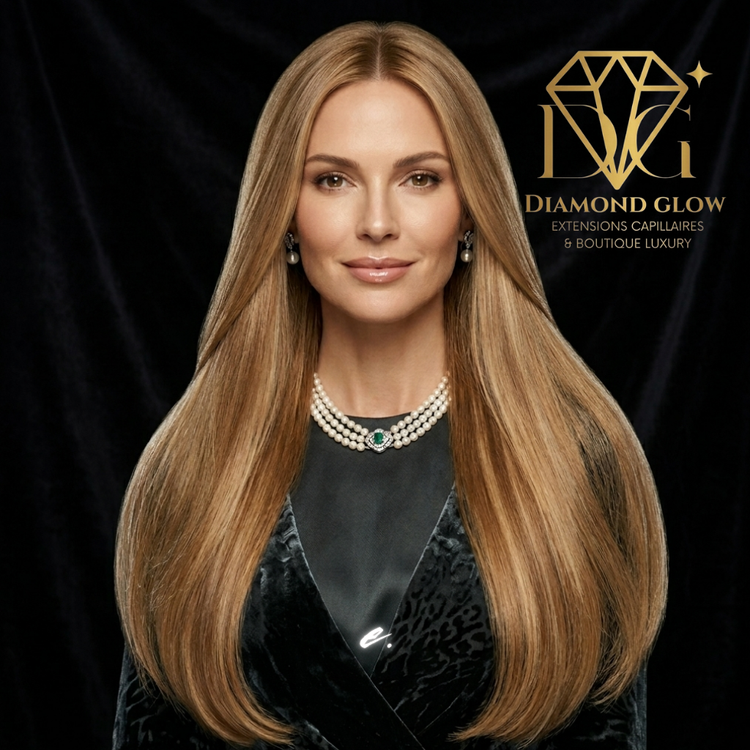Extensions capillaires naturelles européennes Blond foncé doré #10– 12 à 30 pouces