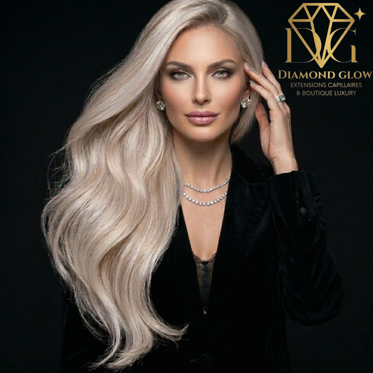 Extensions capillaires naturelles européennes Blond claire #1001 – 12 à 30 pouces