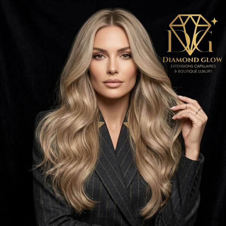 Extensions capillaires naturelles européennes Blond foncé cendré #18A– 12 à 30 pouces