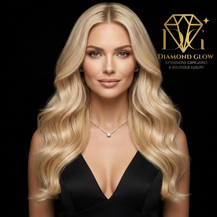 Extensions capillaires naturelles européennes Blond naturel #60– 12 à 30 pouces