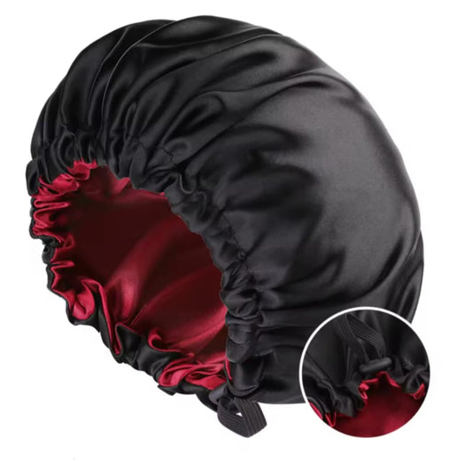 Bonnet de protection en satin pour extensions capillaires