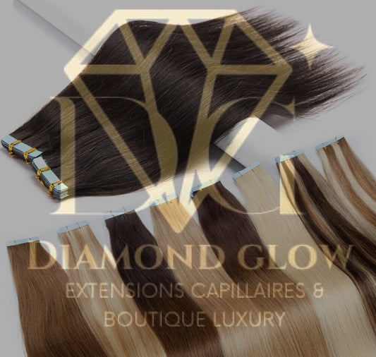 Extensions capillaires russes à ruban adhésif '' couleurs de base '' 100g