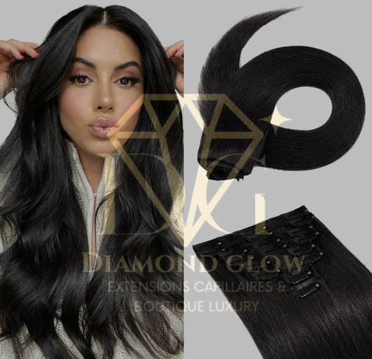 Extensions capillaires russes à clips 120g
