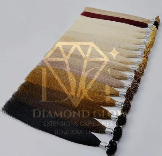 Extensions capillaires russes U-tip '' couleurs de base '' 100g